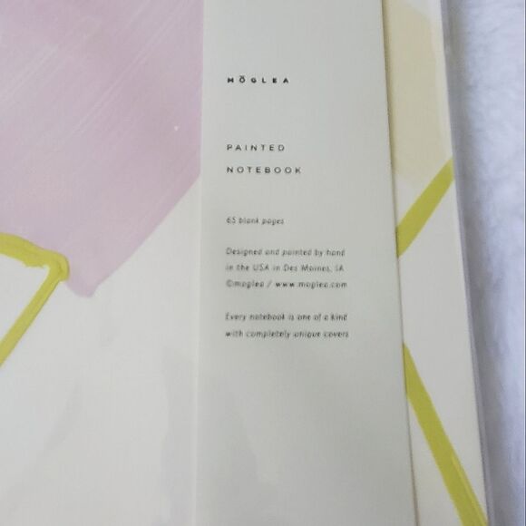 Anthropologie Painted Notebook Light Purple 65 blank pages NEW - Picture 2 of 5